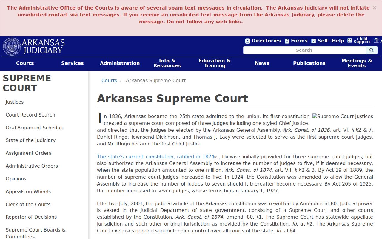 Benton County court docket Arkansas Supreme Court source