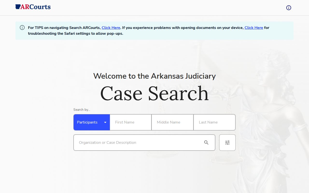Benton County court docket Search ARCourts portal