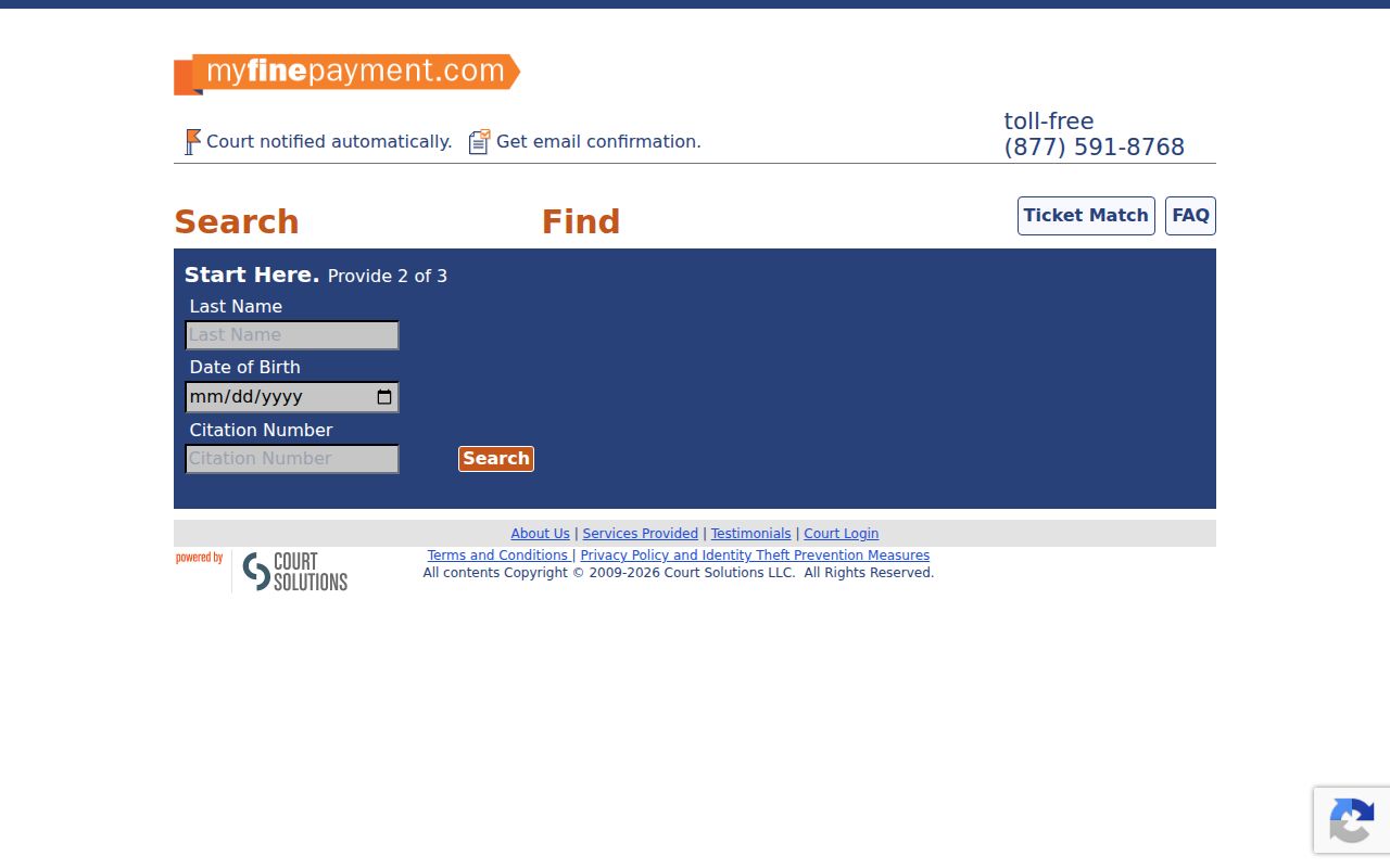 Benton County traffic court records MyFinePayment citation lookup